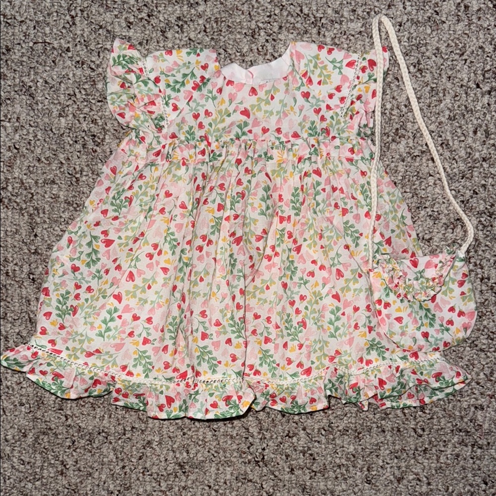 Rachel Zoe Floral Kids Dress - Pink, Green, White